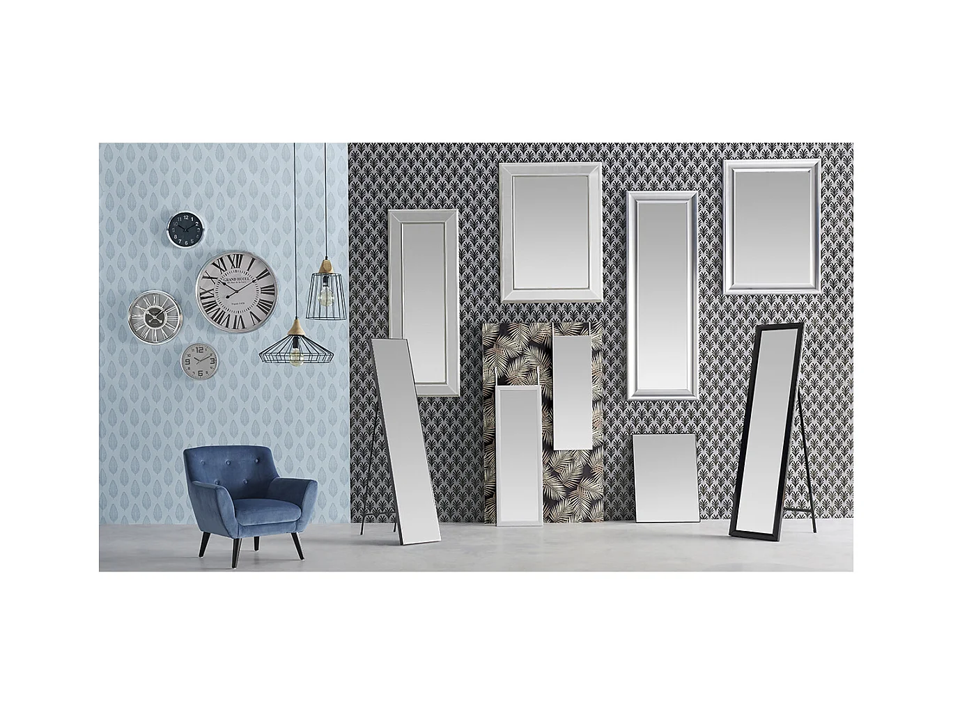 Lámpara de techo en metal y madera