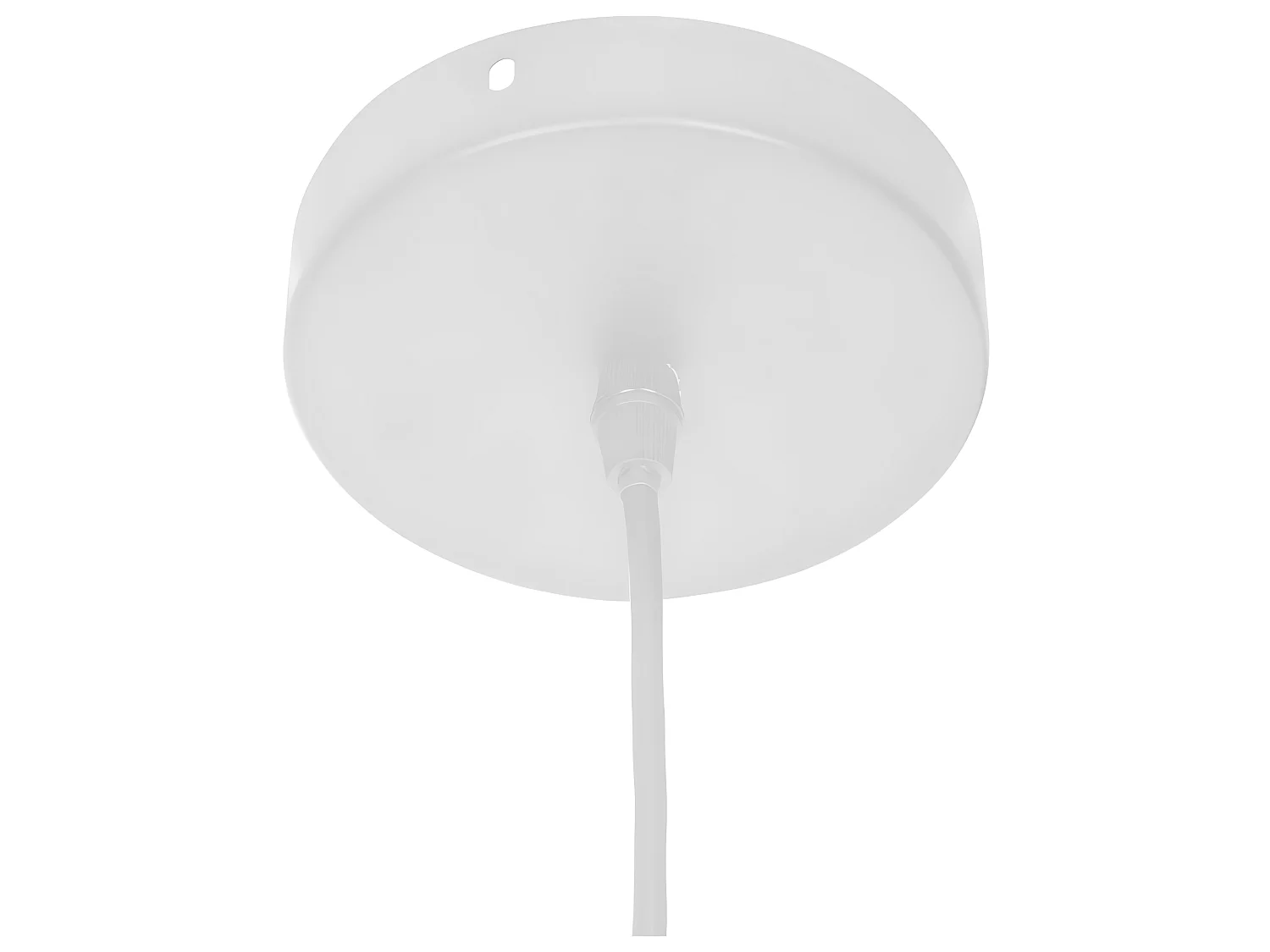 Luminaire Suspension en Bois et Métal Blanc D 15 cm