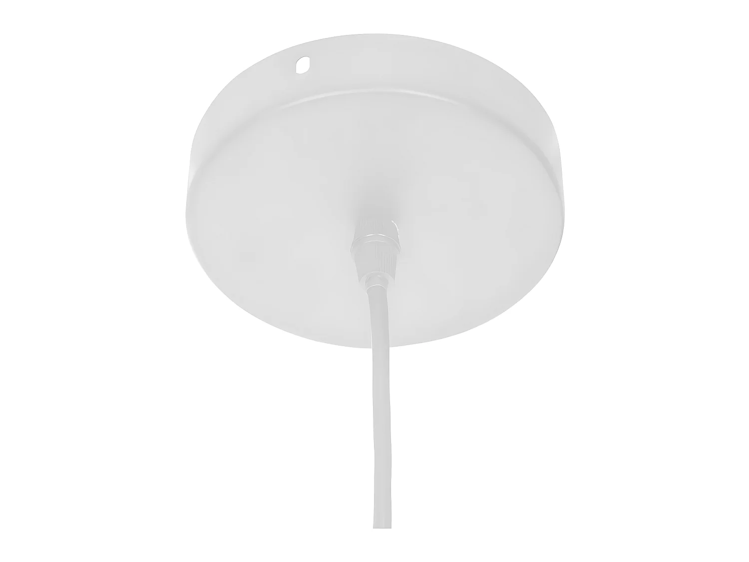Luminaire Suspension en Bois et Métal Blanc D 15 cm