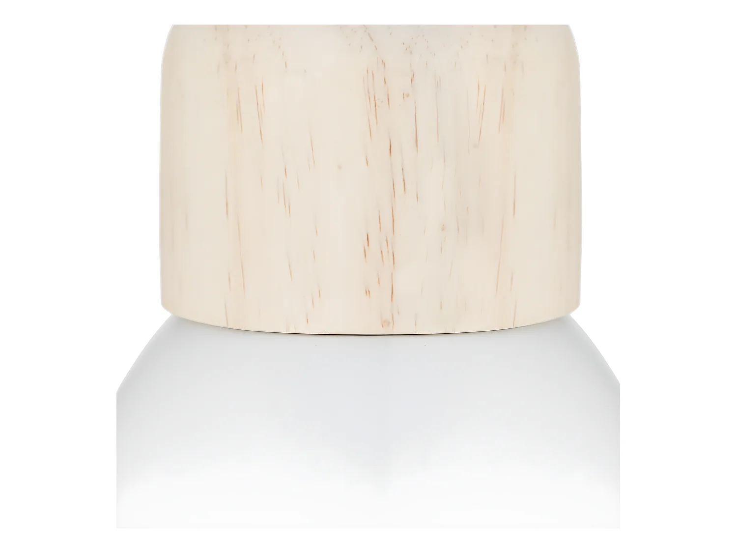 Luminaire Suspension en Bois et Métal Blanc D 15 cm