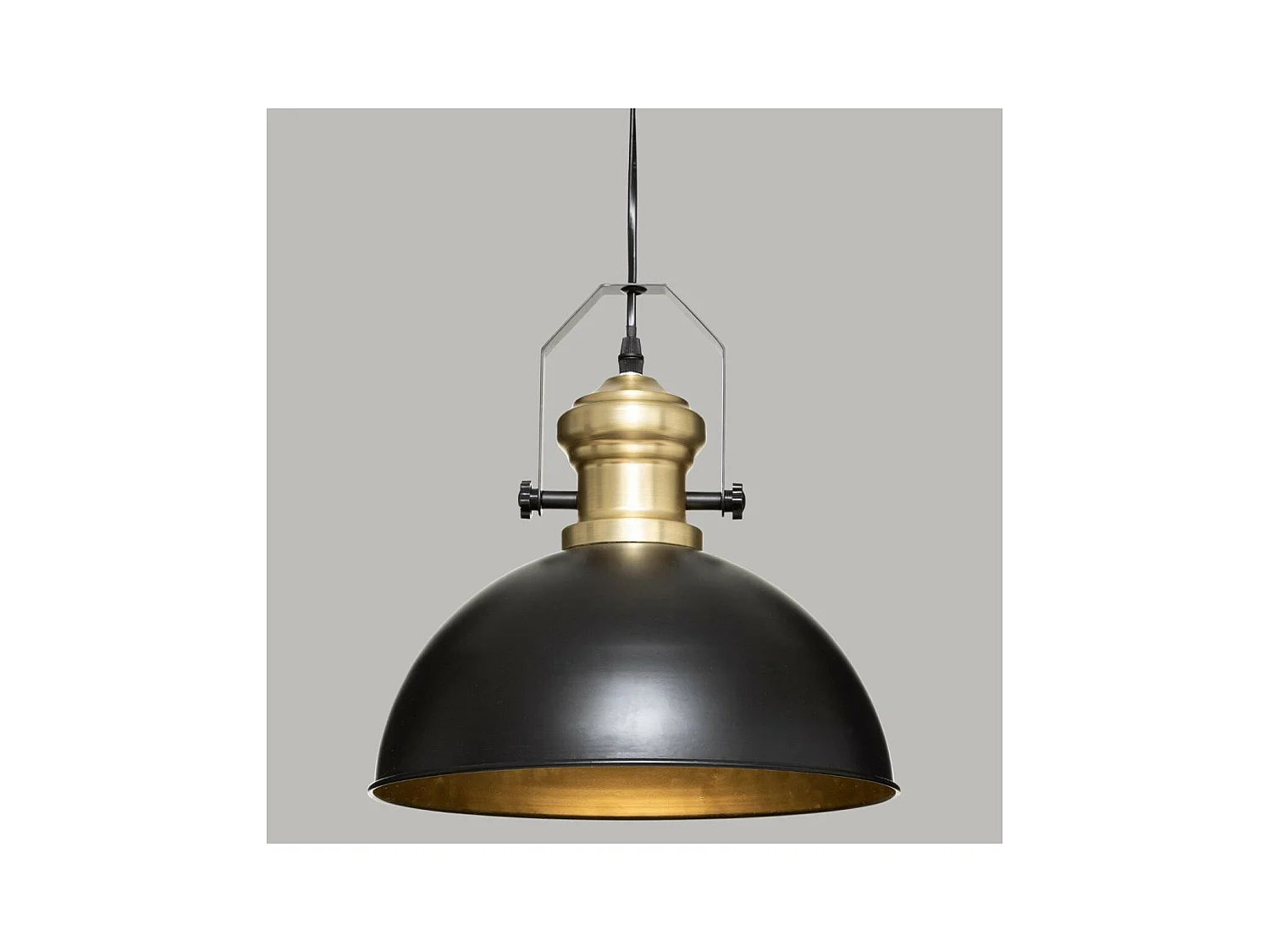 Luminaire Suspension en Métal Noir D 30.5 cm