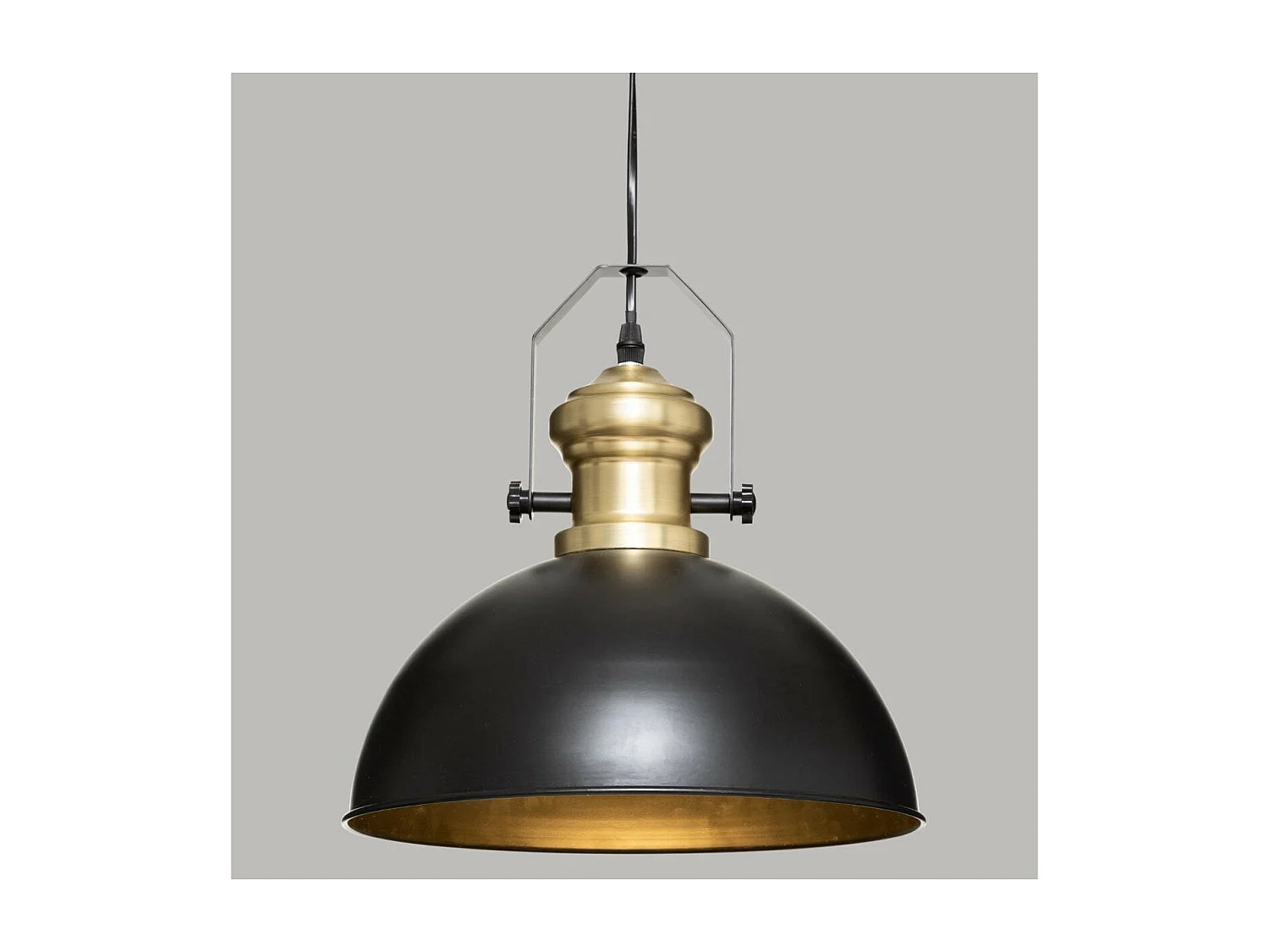 Luminaire Suspension en Métal Noir D 30.5 cm