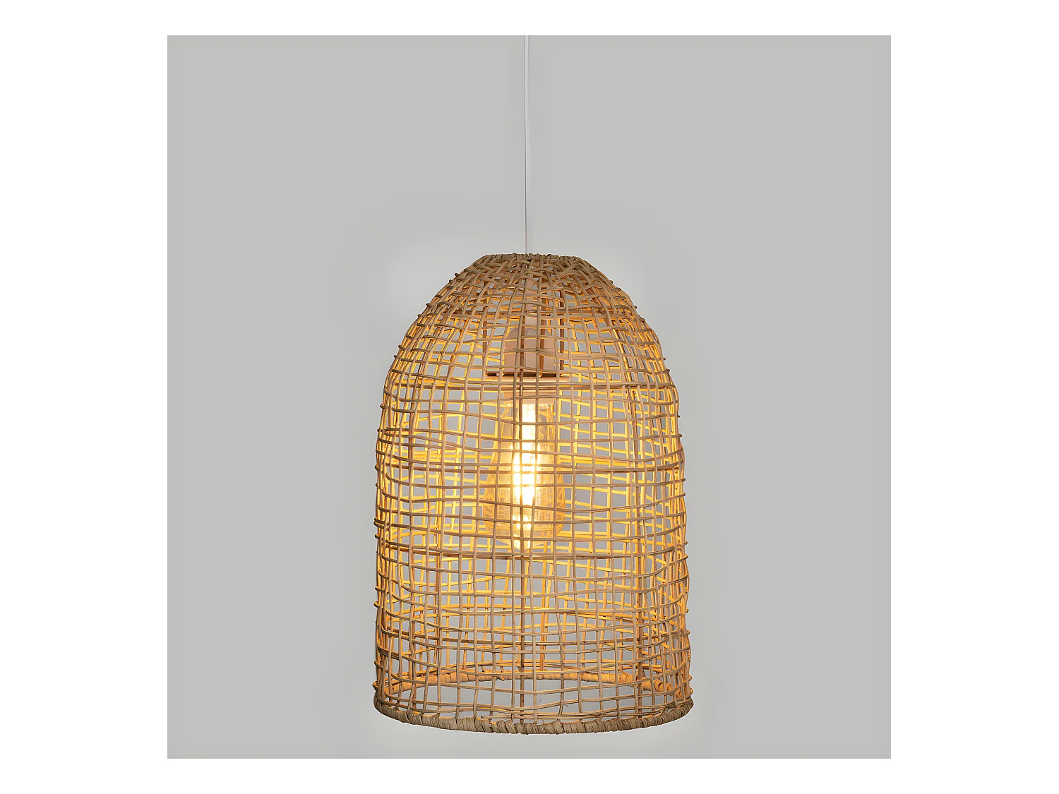 Luminaire Suspension en Rotin D 24 cm