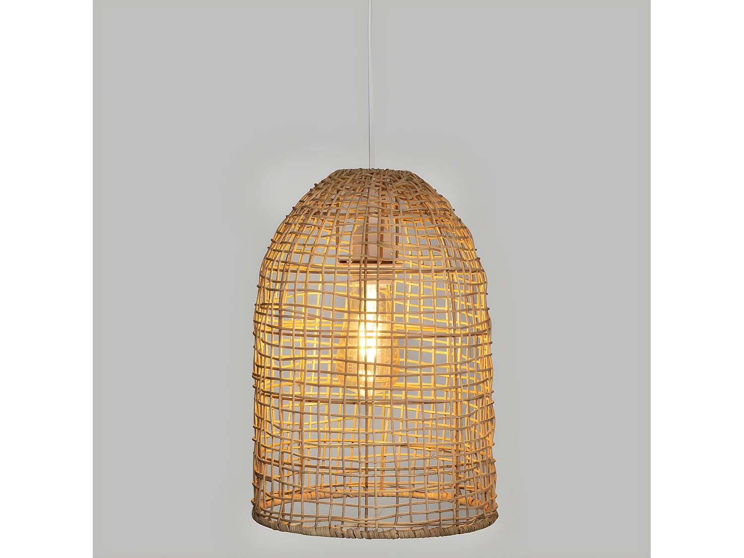 Luminaire Suspension en Rotin D 24 cm