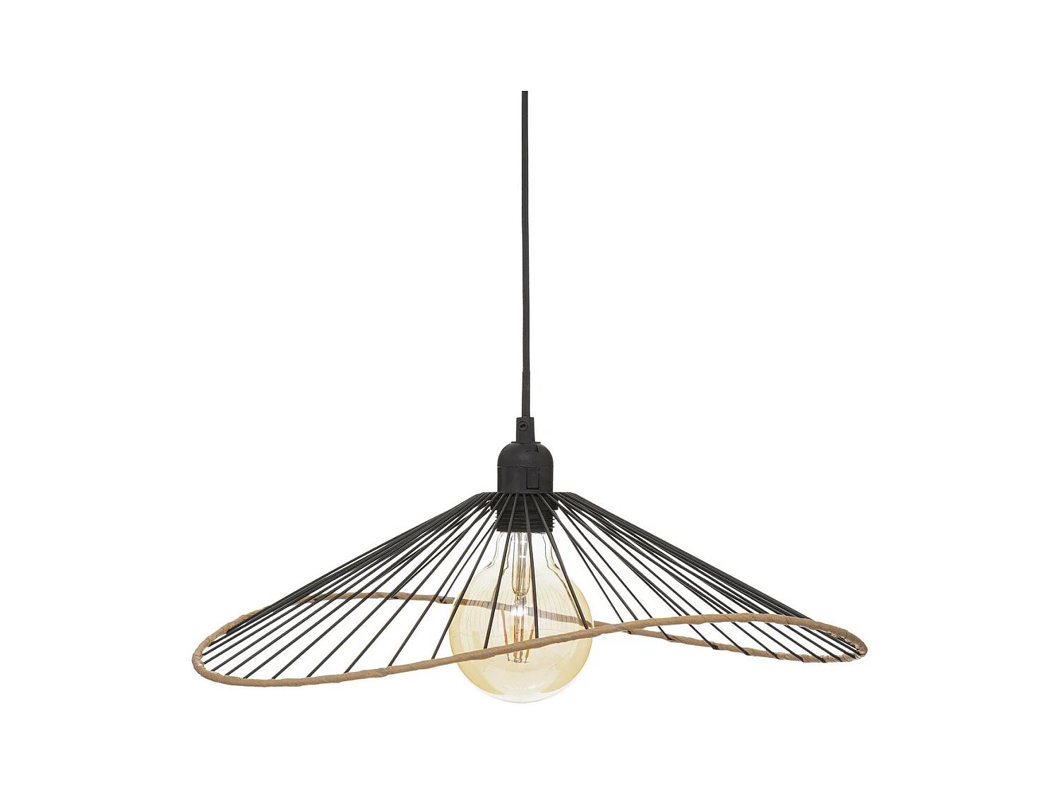 Luminaire Suspension en Métal Noir D 45 cm