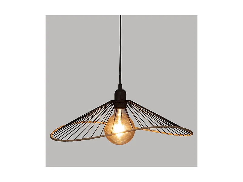 Luminaire Suspension en Métal Noir D 45 cm