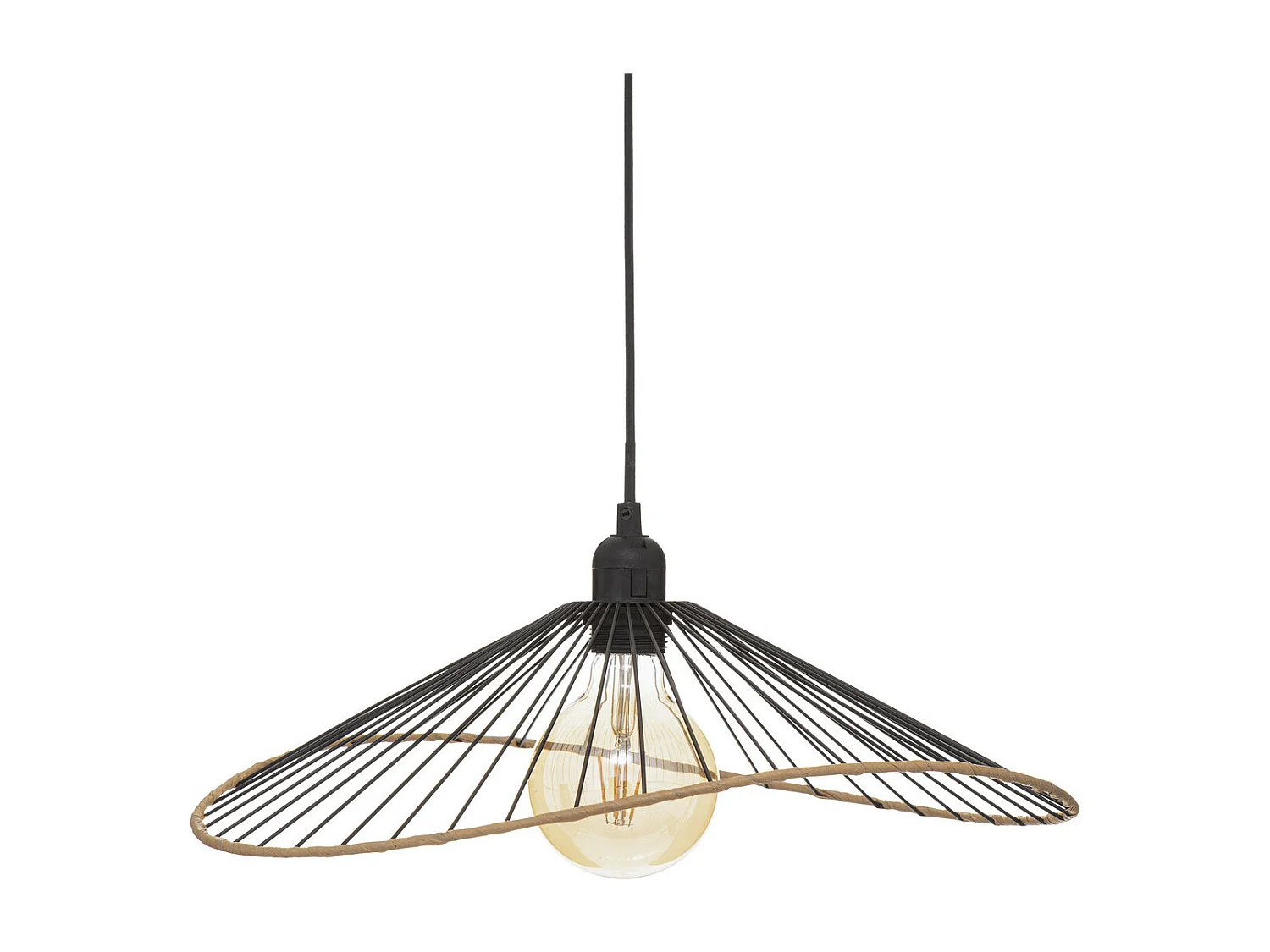 Luminaire Suspension en Métal Noir D 45 cm