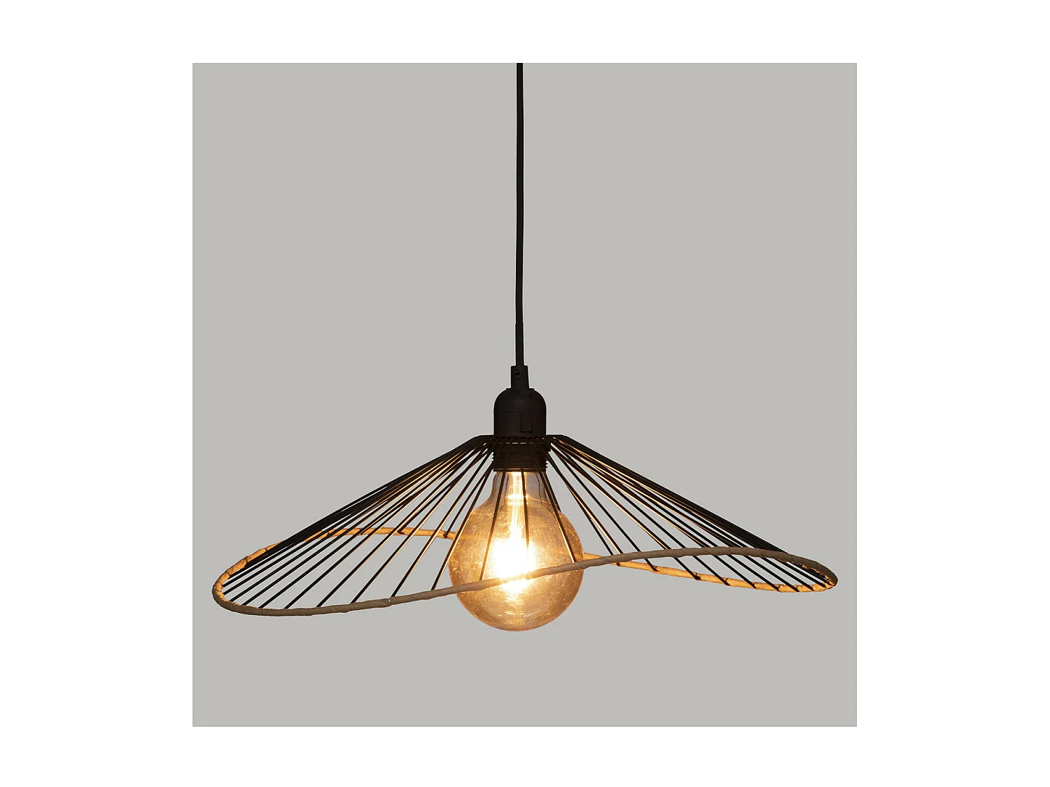 Luminaire Suspension en Métal Noir D 45 cm