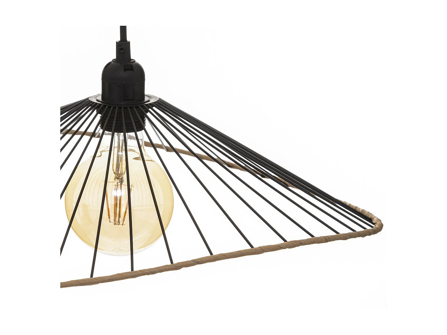 Luminaire Suspension en Métal Noir D 45 cm