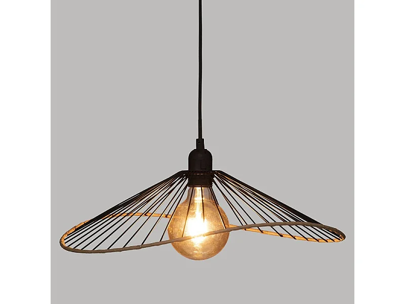 Luminaire Suspension en Métal Noir D 45 cm