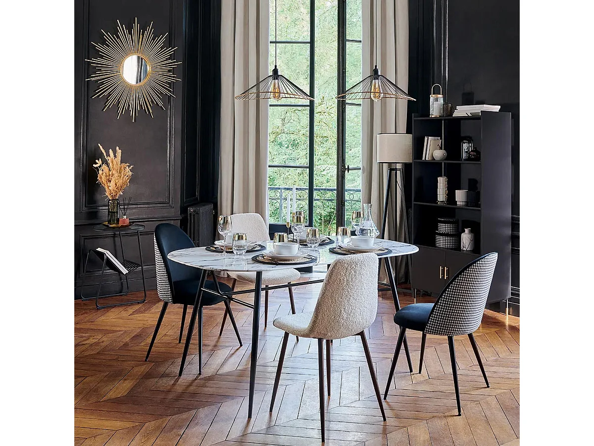 Luminaire Suspension en Métal Noir D 45 cm