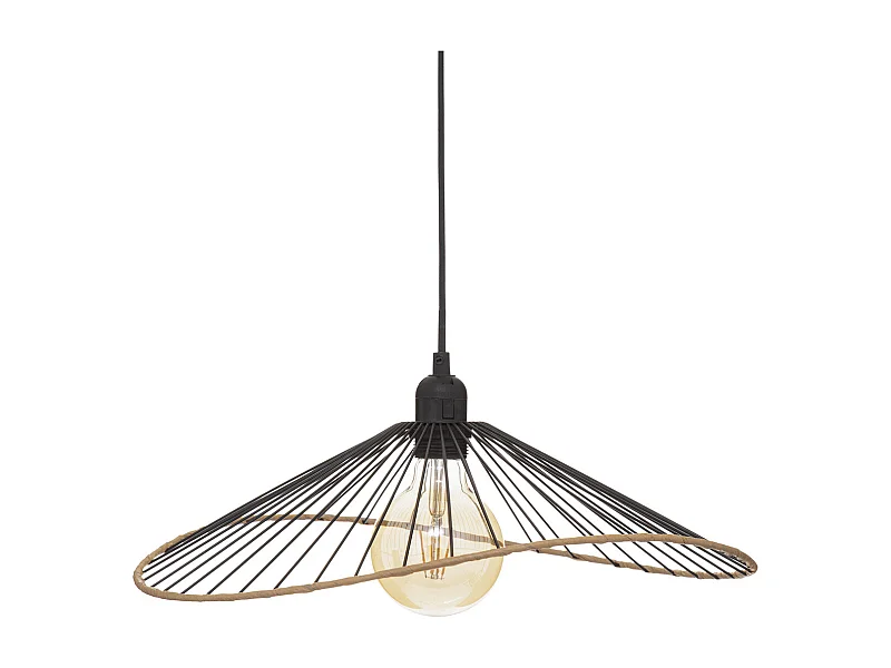 Luminaire Suspension en Métal Noir D 45 cm