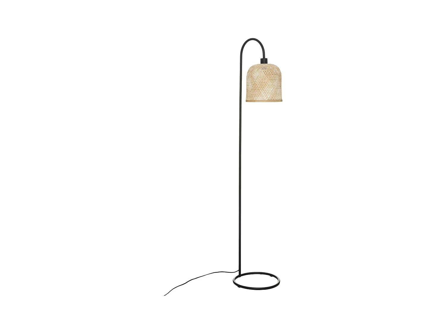 Lampadaire en Bambou et Métal H 159 cm