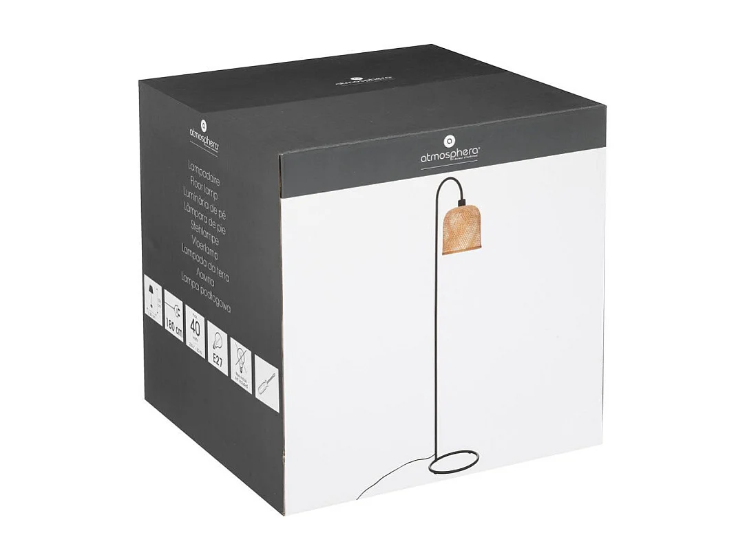 Lampadaire en Bambou et Métal H 159 cm