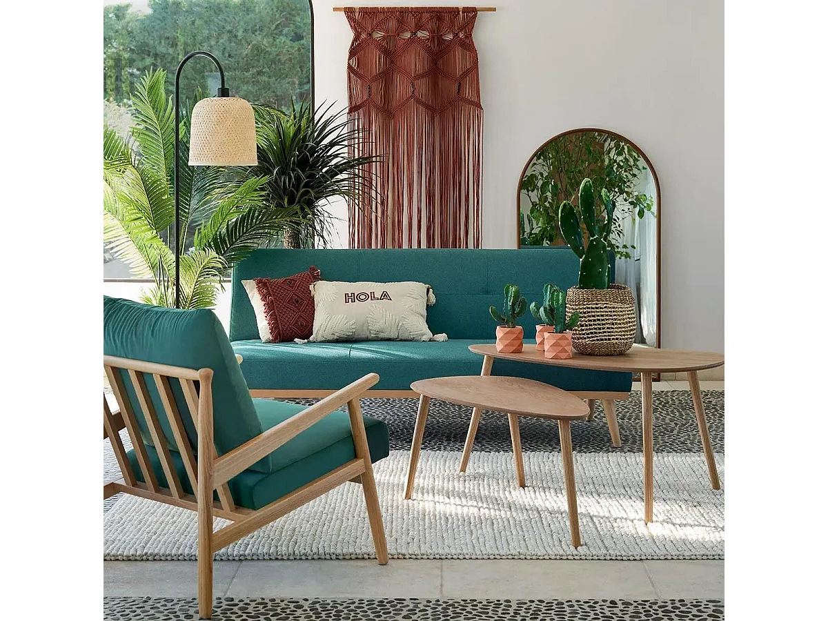 Lampadaire en Bambou et Métal H 159 cm