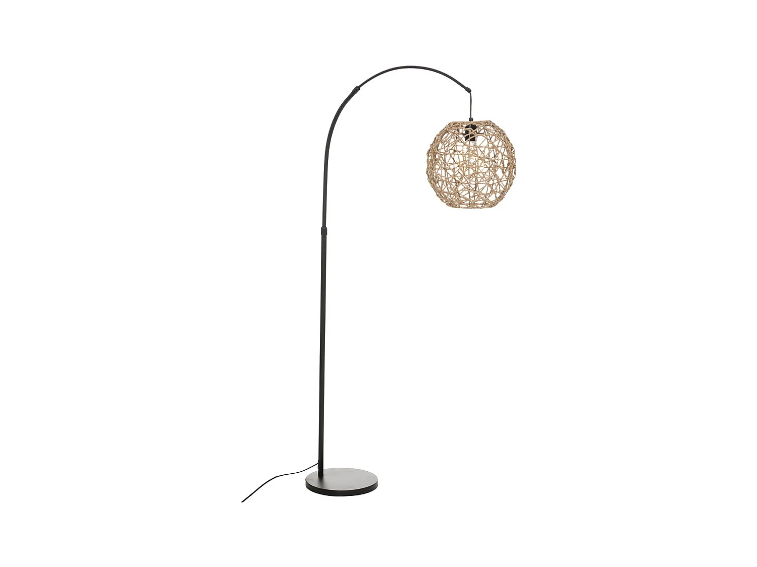Lampadaire Arc Beige et Noir H 180 cm
