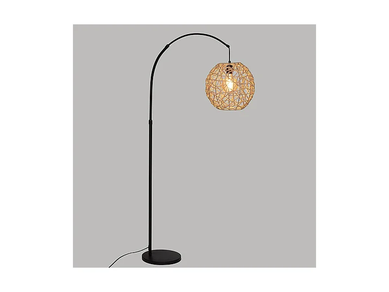 Lampadaire Arc Beige et Noir H 180 cm
