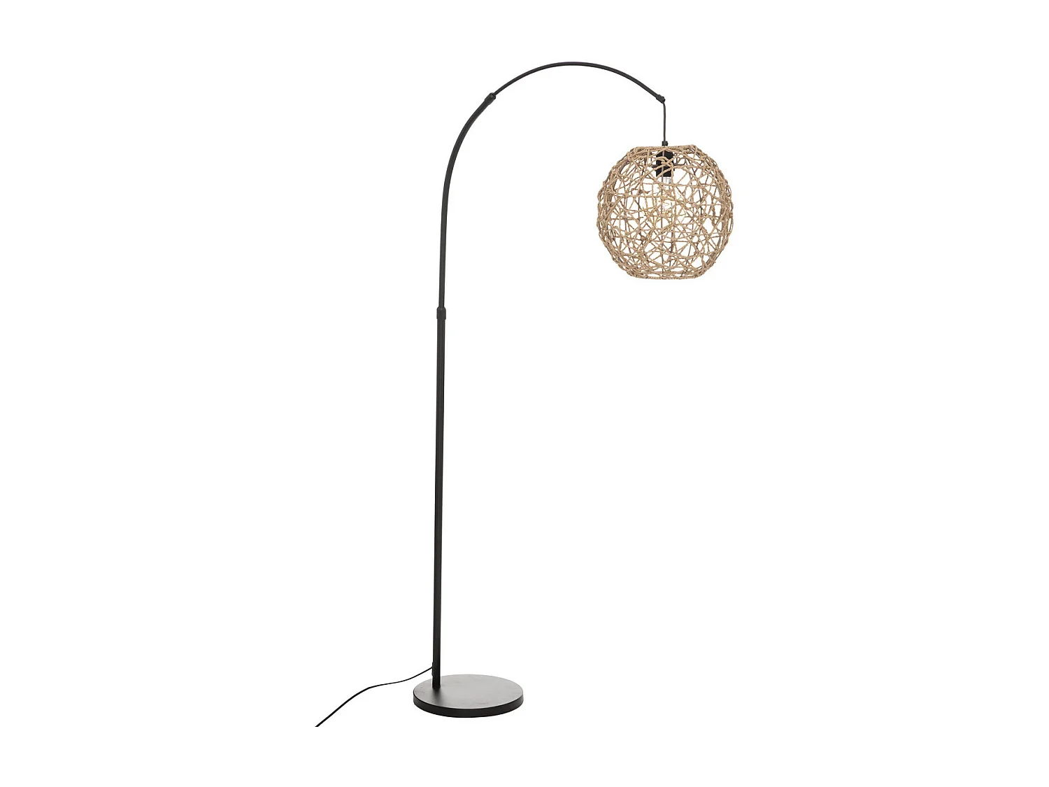 Lampadaire Arc Beige et Noir H 180 cm
