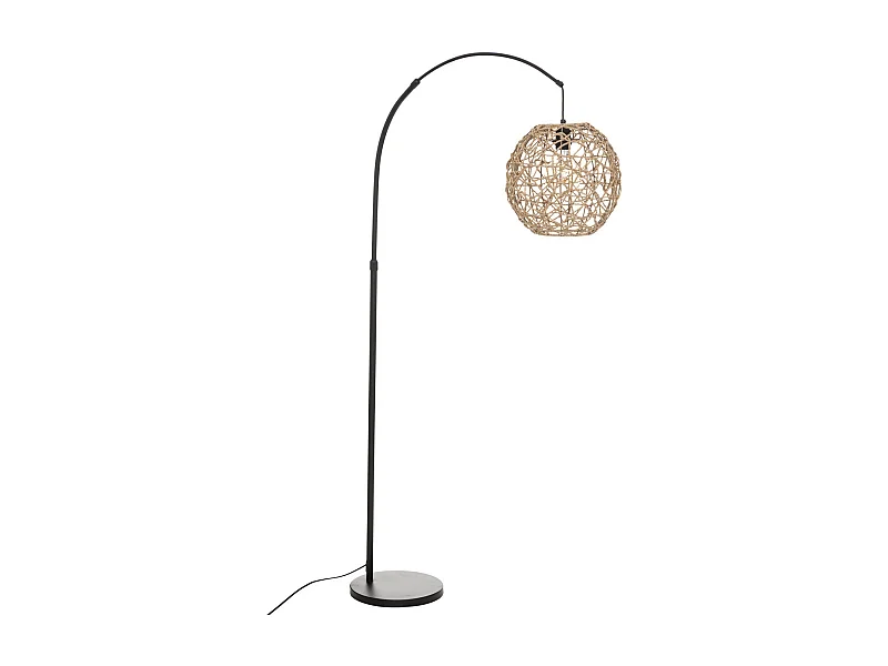 Lampadaire Arc Beige et Noir H 180 cm