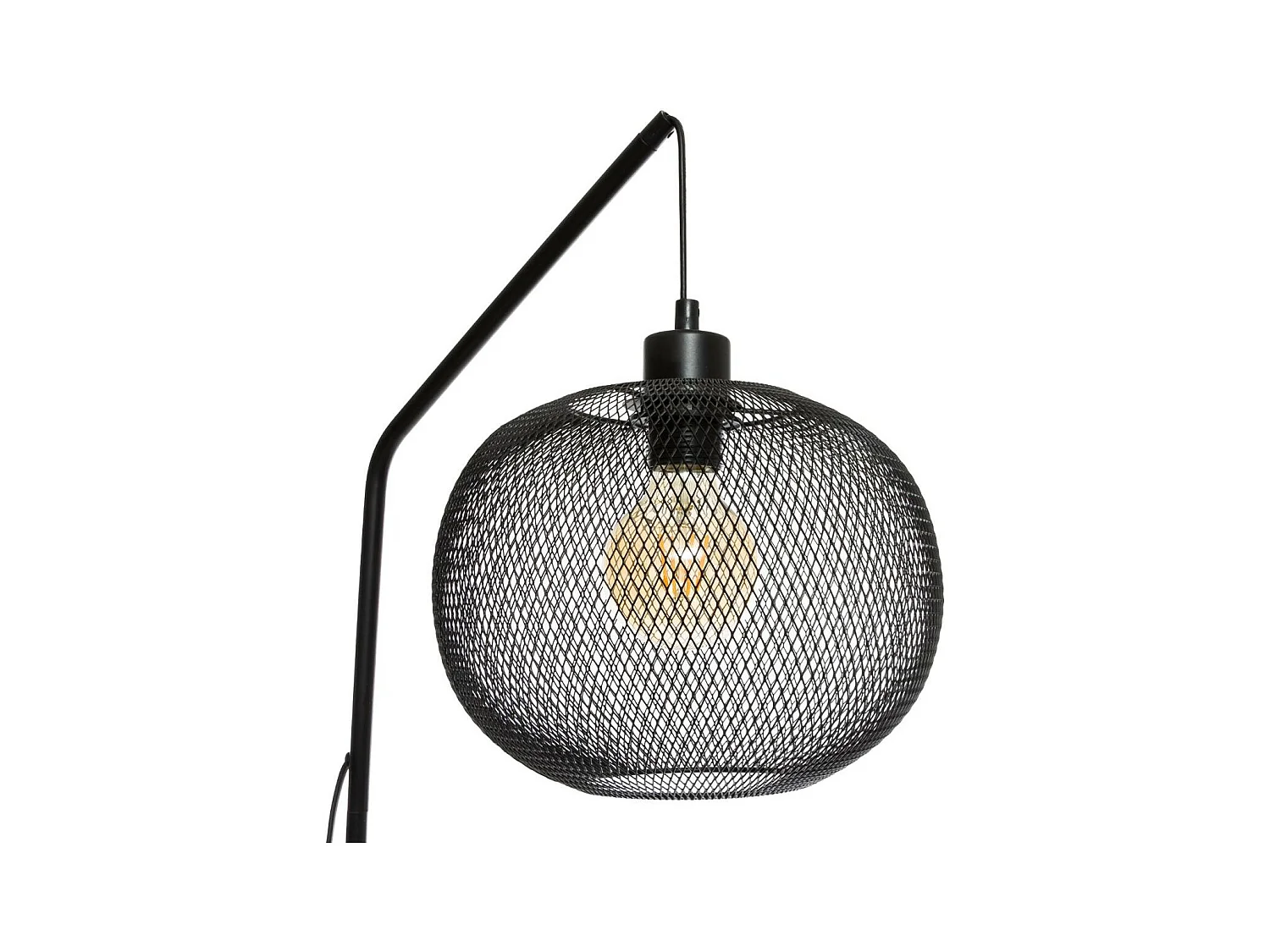 Lampadaire Arc en métal Noir H 157.5 cm