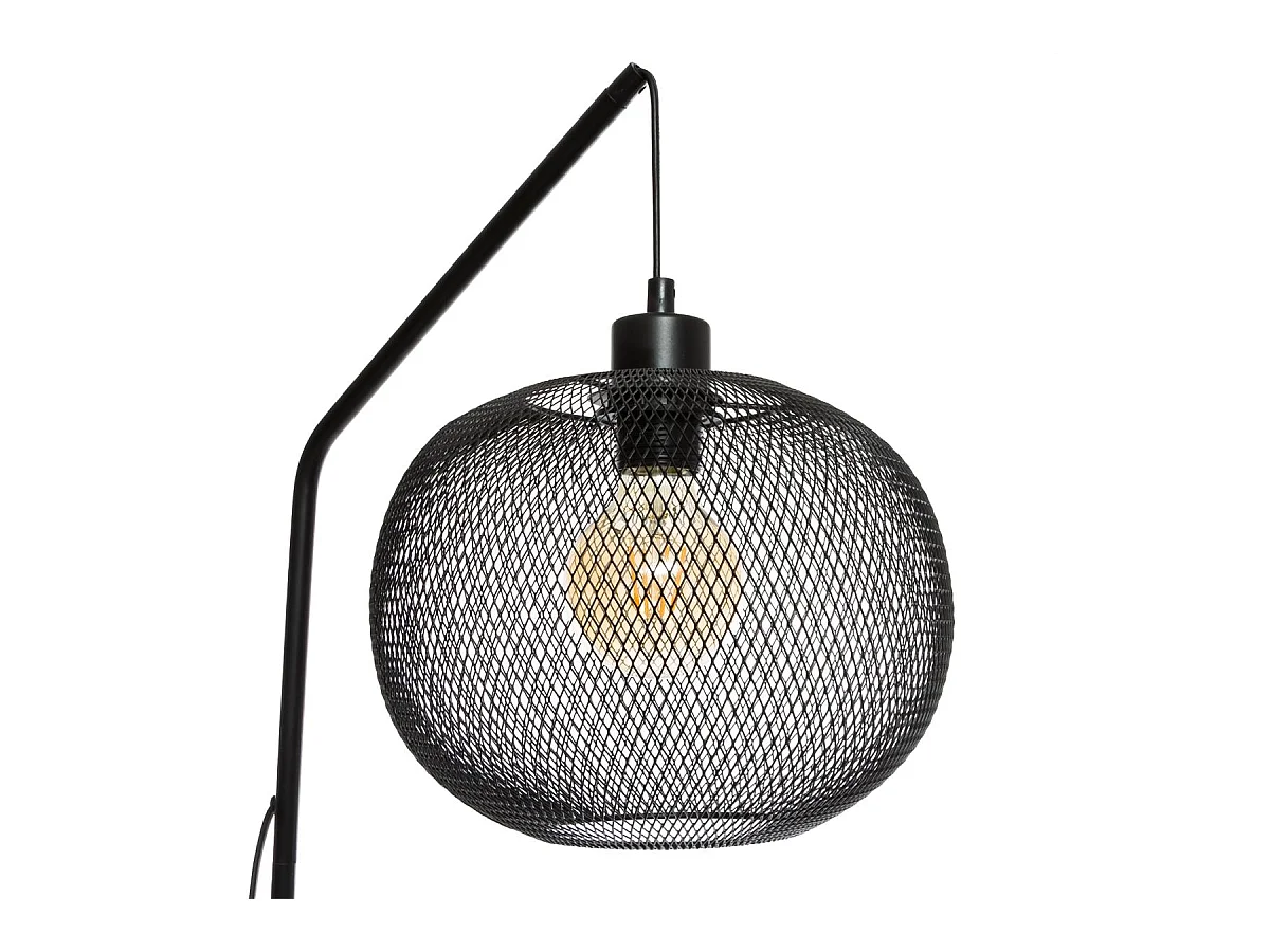 Lampadaire Arc en métal Noir H 157.5 cm