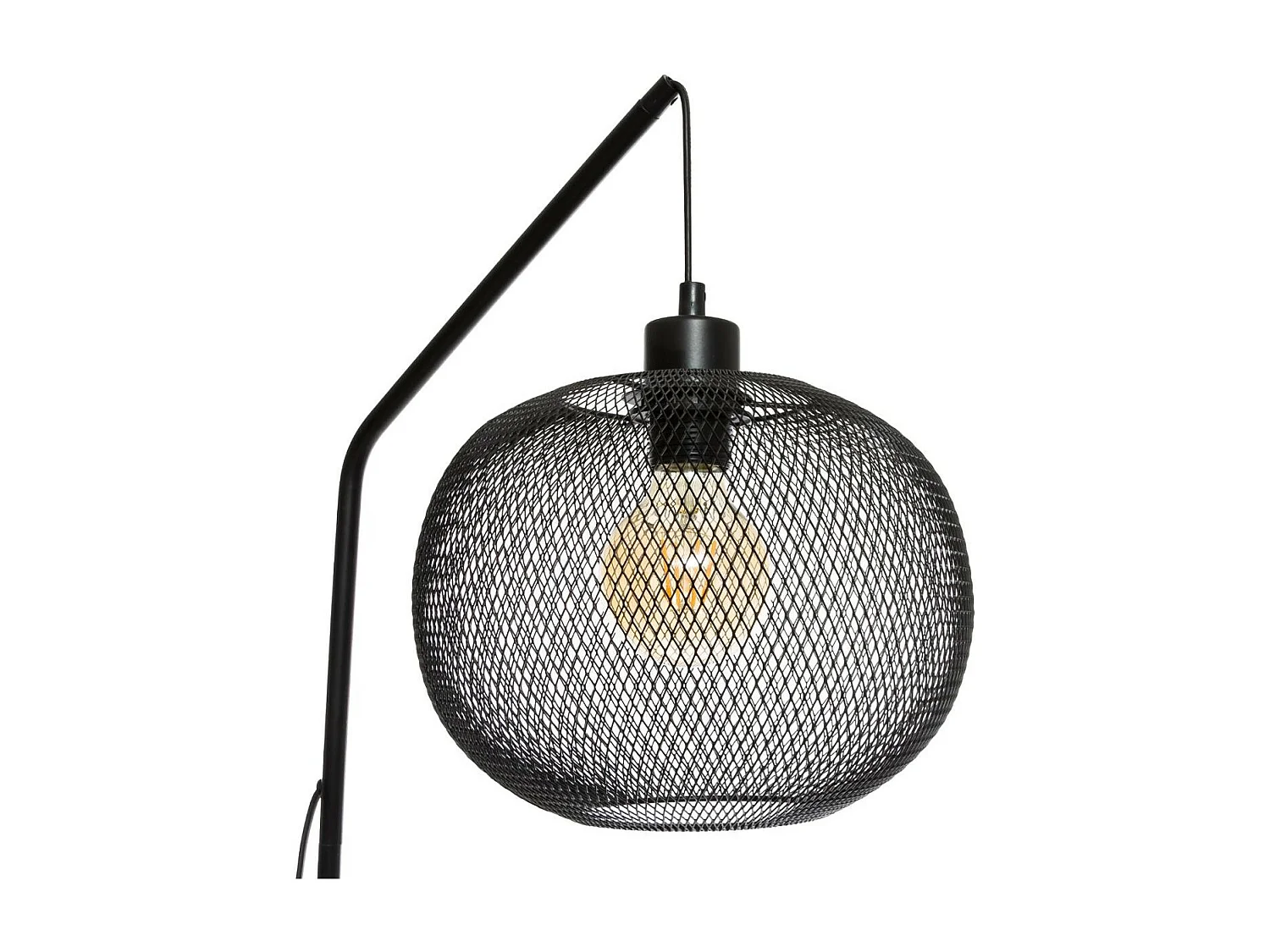 Lampadaire Arc en métal Noir H 157.5 cm