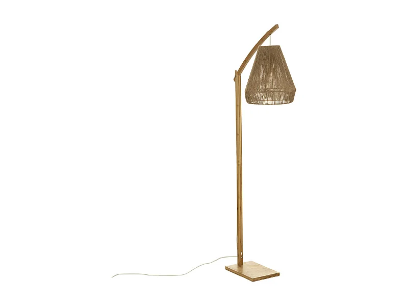 Lampadaire Arc en Bambou H 158 cm
