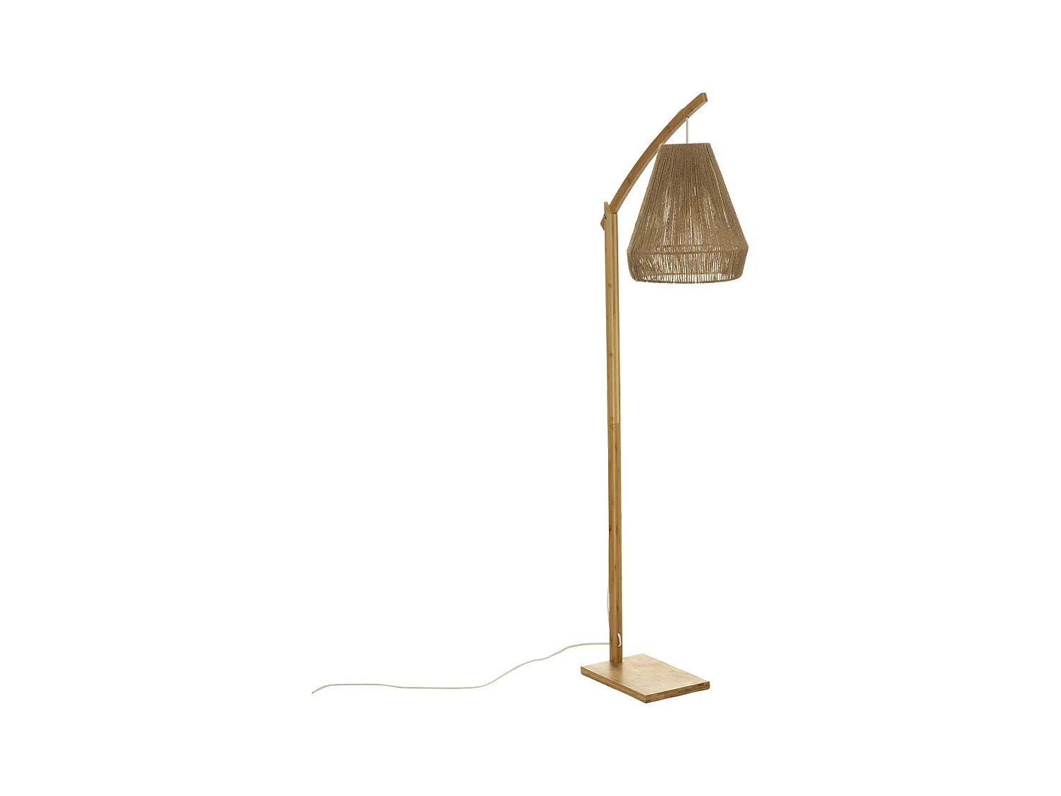 Lampadaire Arc en Bambou H 158 cm