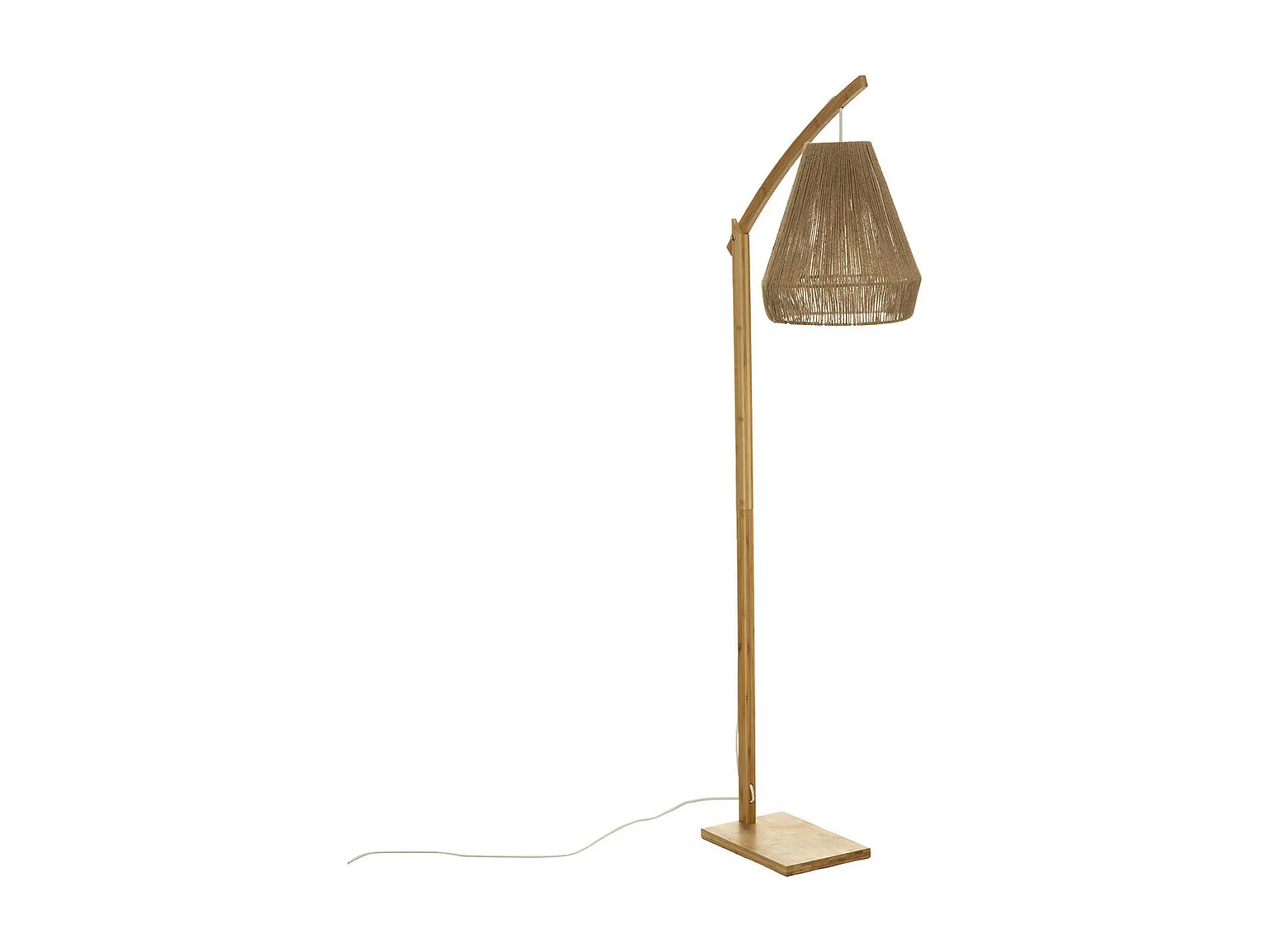 Lampadaire Arc en Bambou H 158 cm