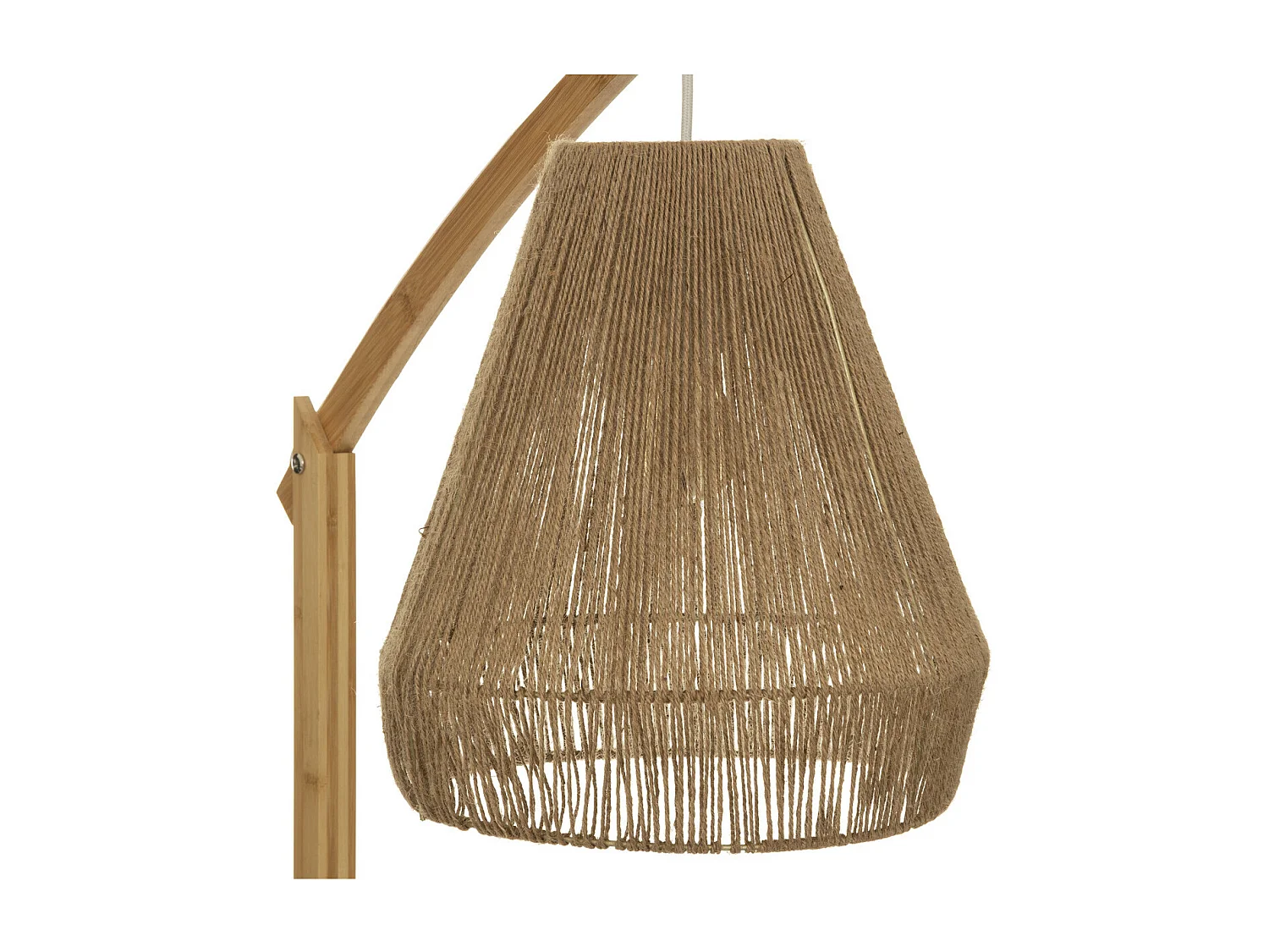 Lampadaire Arc en Bambou H 158 cm