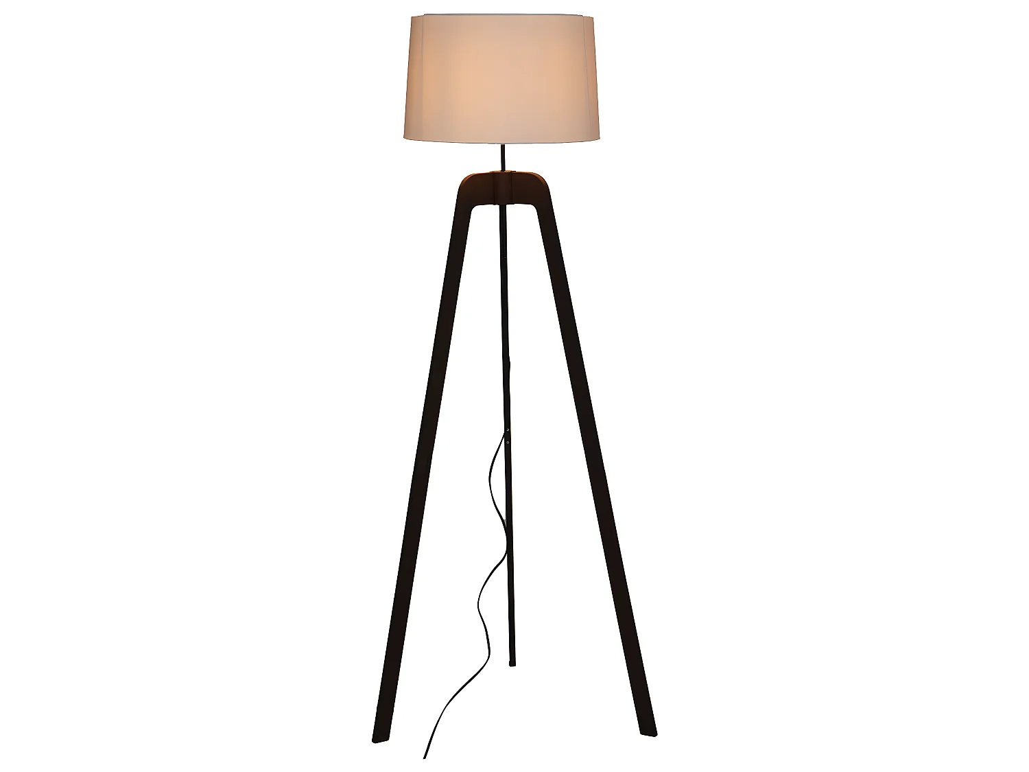 Lampadaire trépied en Bambou et Métal H 173 cm