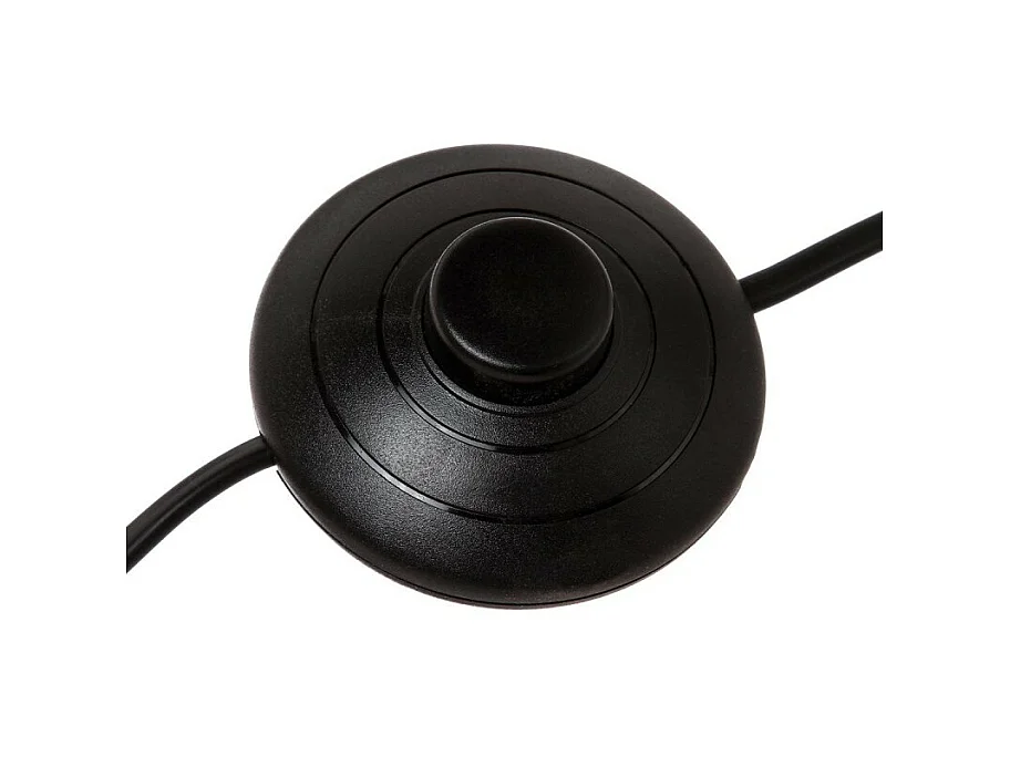 Lampadaire Trépied en Bois et Abat-jour Noir H 145 cm