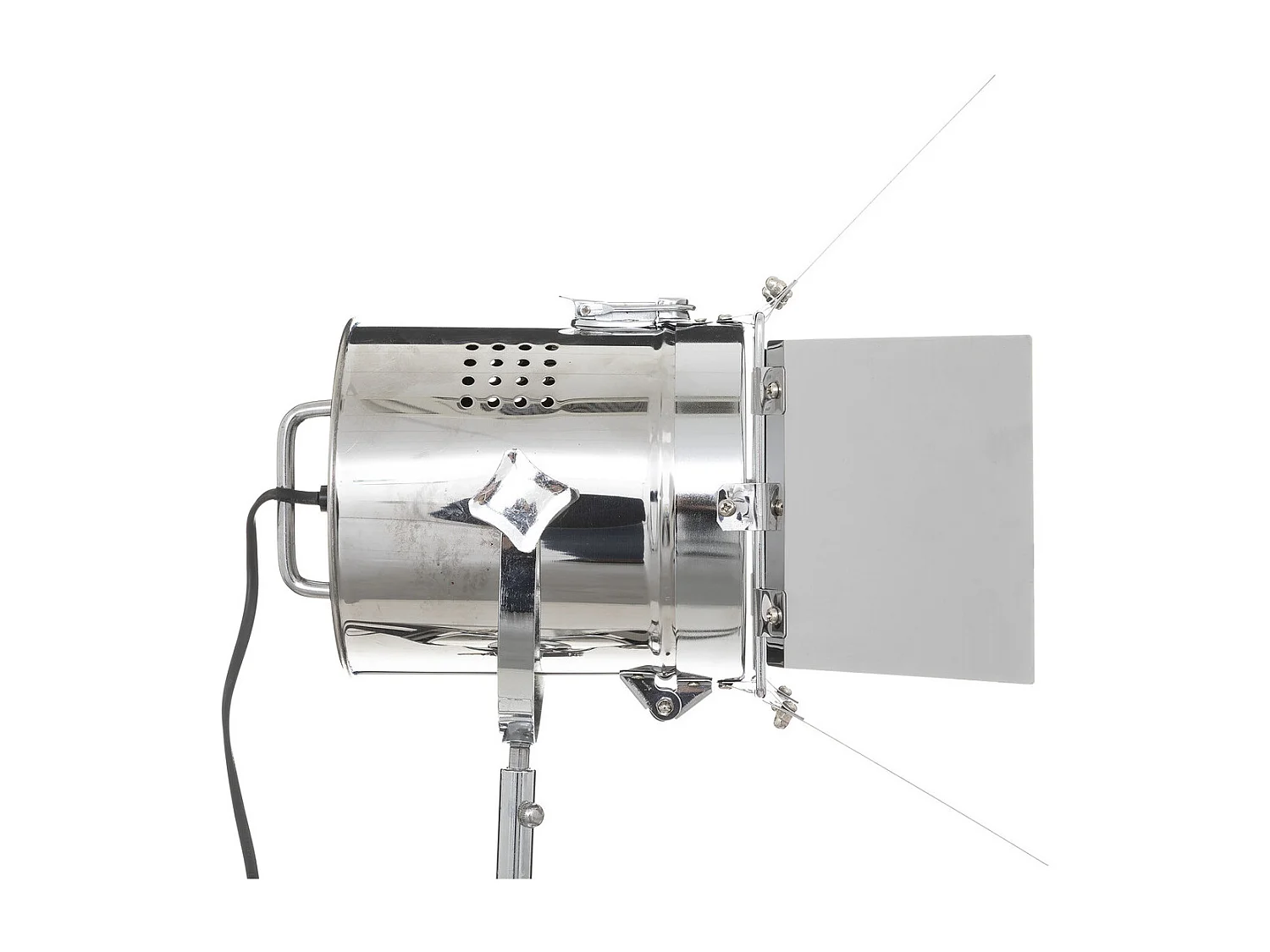 Lampadaire trépied en Métal Noir H 138 cm