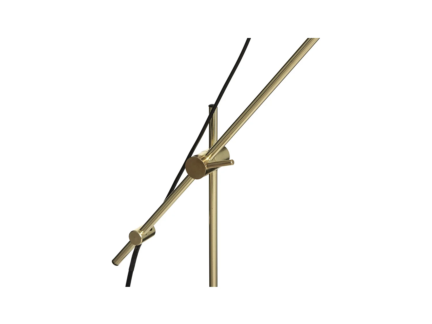 Lampadaire en Métal Noir & Doré Base en Marbre H 135 cm