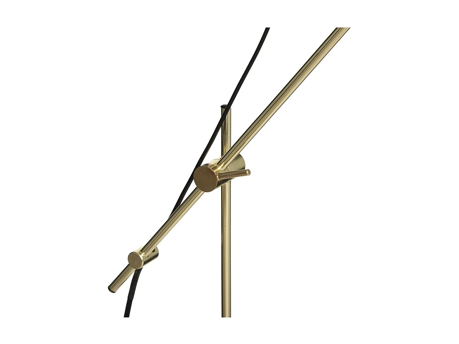 Lampadaire en Métal Noir & Doré Base en Marbre H 135 cm