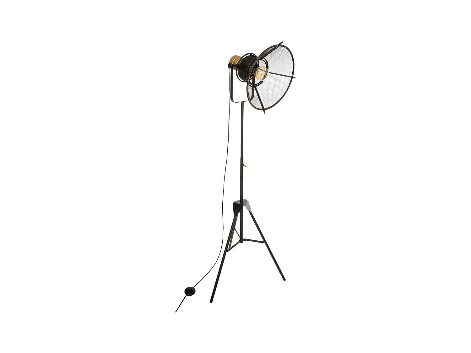 Lampadaire Trépied  en métal Noir H 149 cm