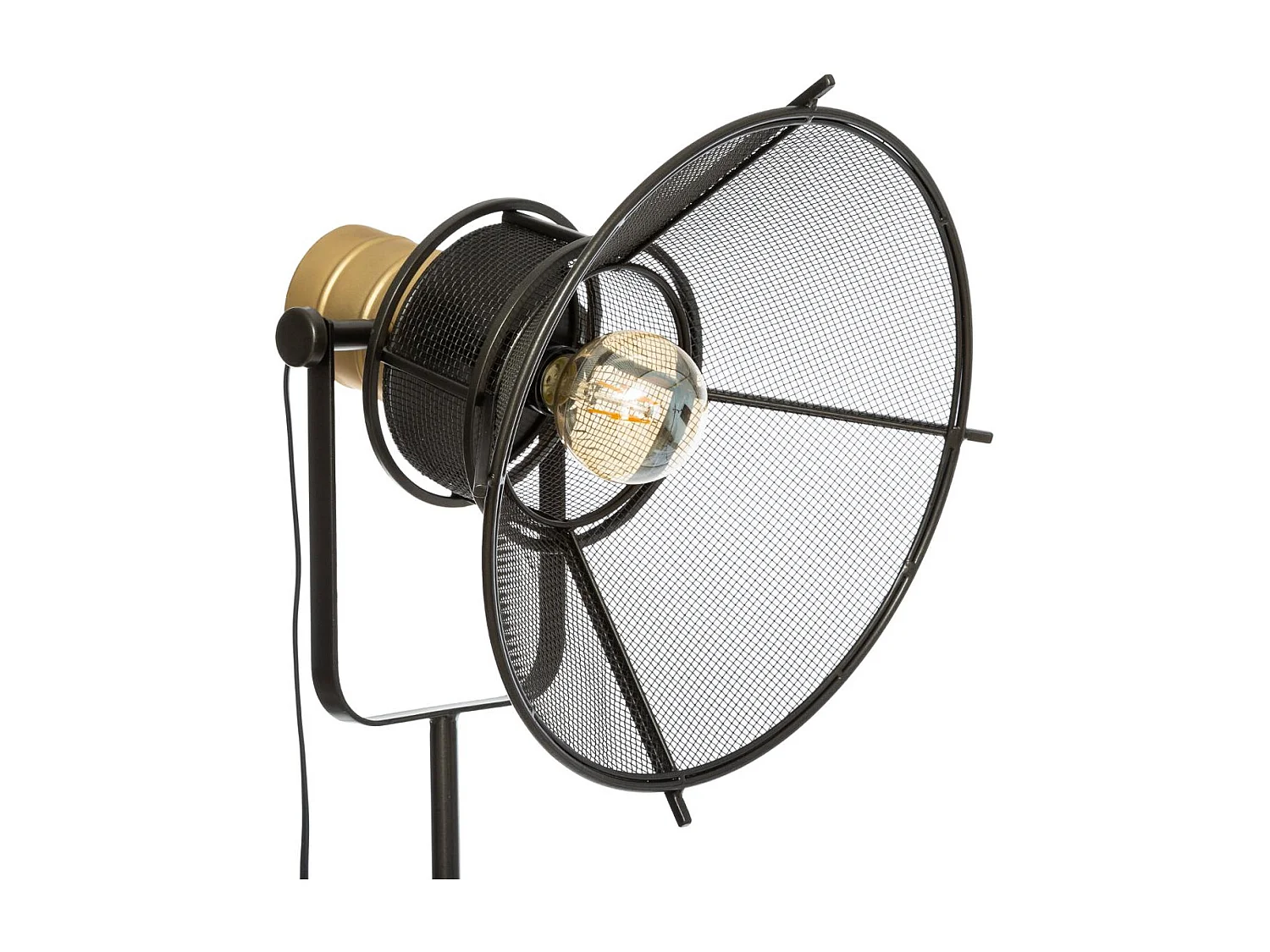 Lampadaire Trépied  en métal Noir H 149 cm