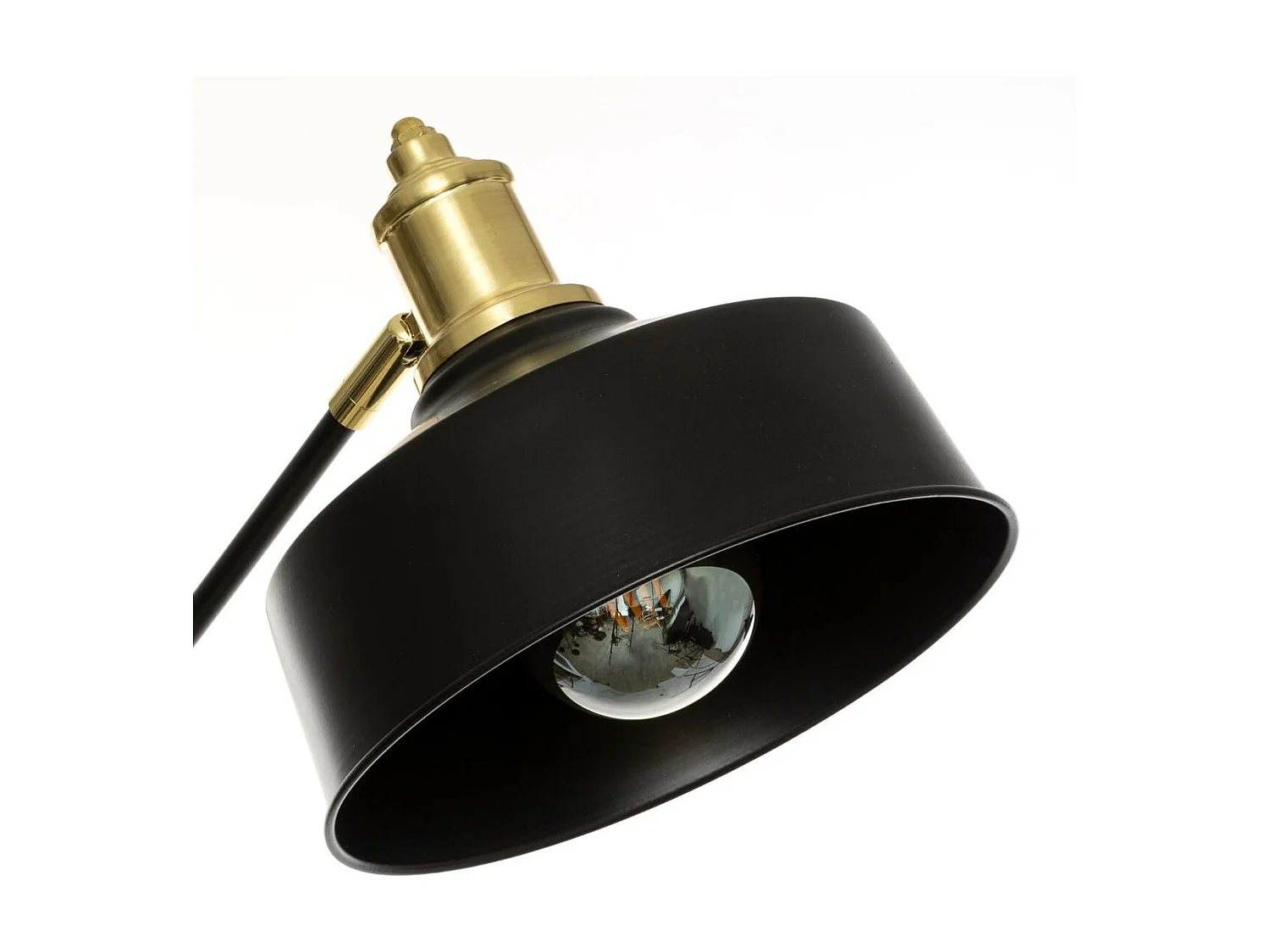 Lampadaire Arc en métal noir et doré H 155 cm