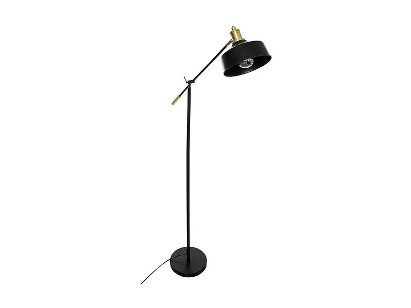 Lampadaire Arc en métal noir et doré H 155 cm