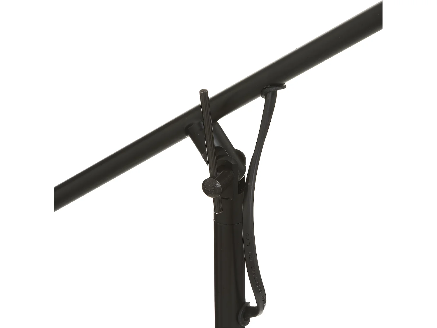 Lampadaire en Métal et Marbre Noir H 145 cm