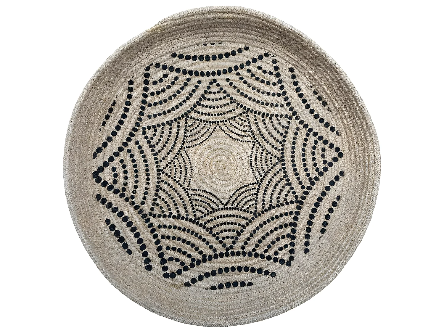 Set 2 Décorations Murales Paniers en Jute D 48.5 cm et D 38.5 cm