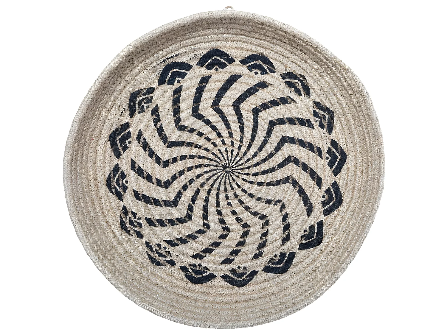 Set 2 Décorations Murales Paniers en Jute D 48.5 cm et D 38.5 cm