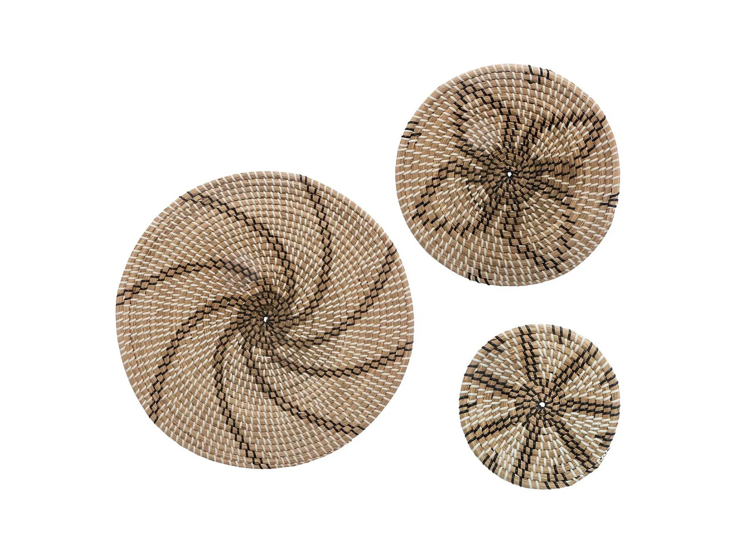 Set de 3 Décorations murales en roseau D 45 - 30 et 20 cm