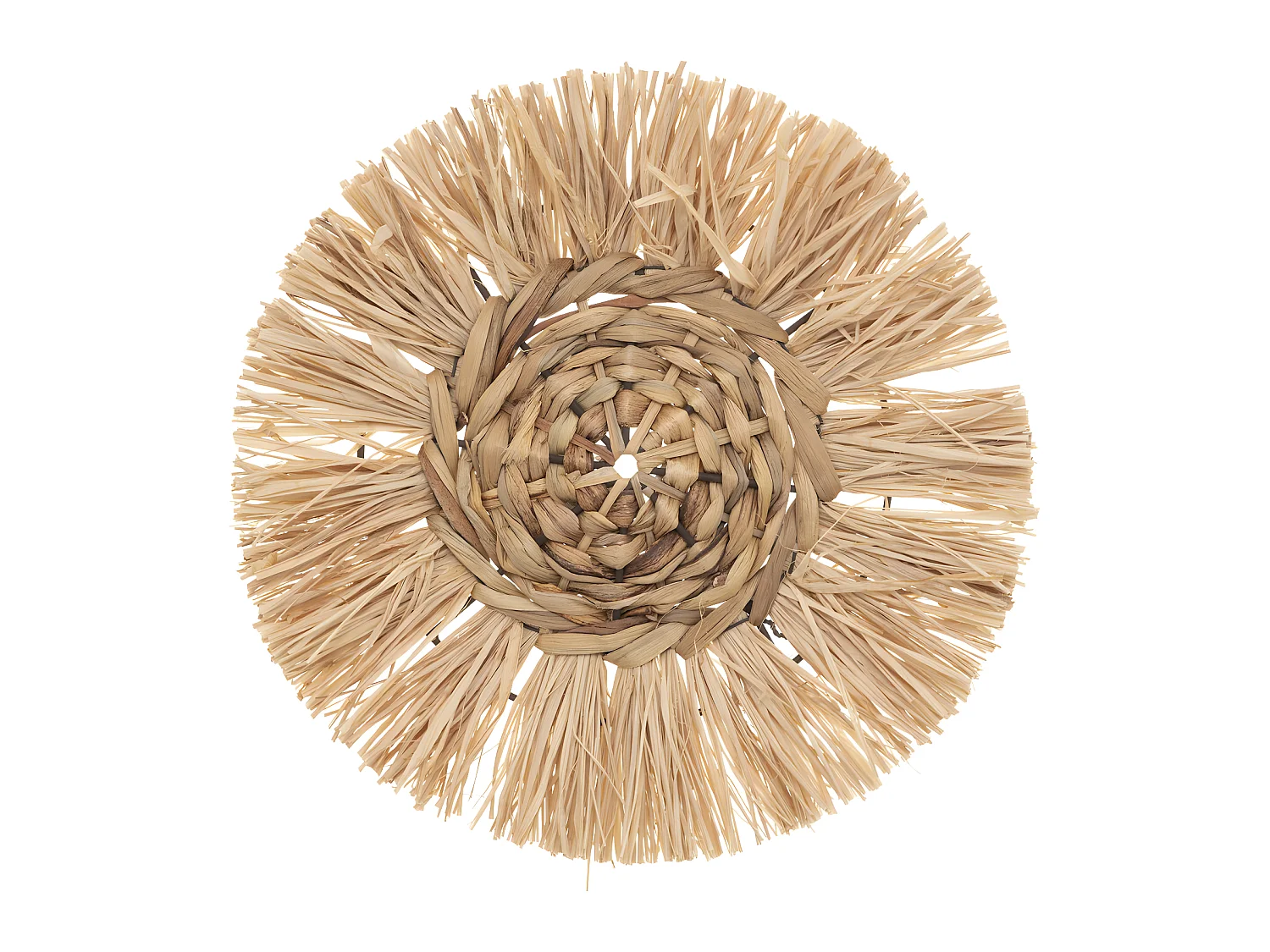 Set de 3 Déco murales en Raphia D 36 D 30 et D 25 cm