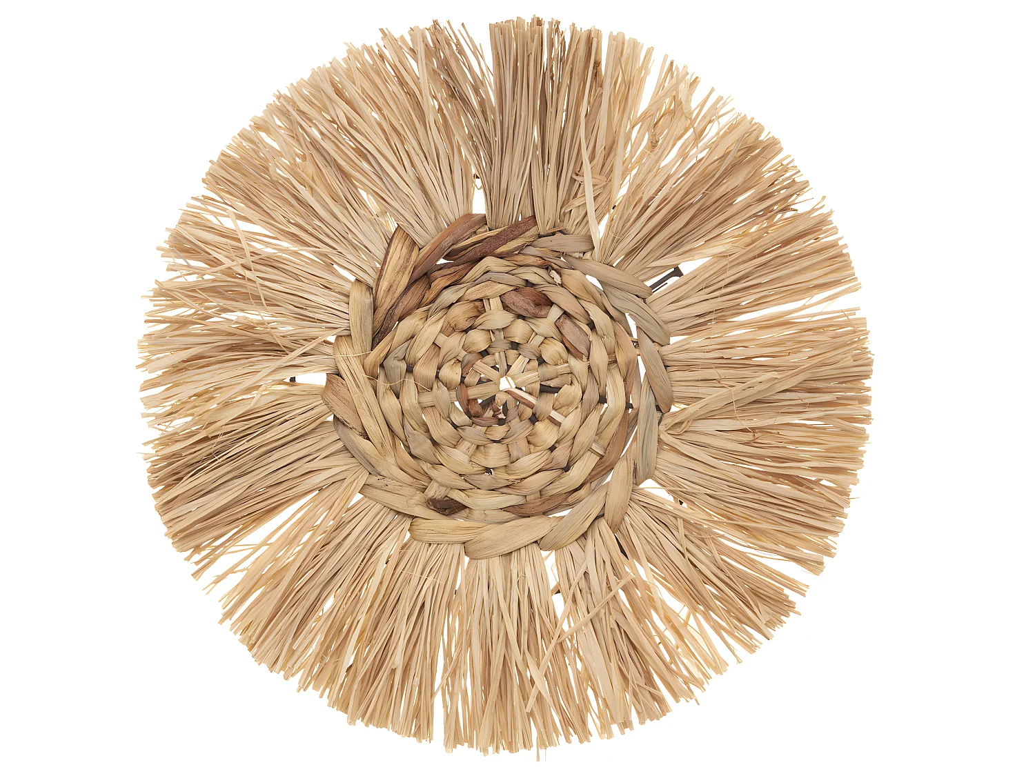 Set de 3 Déco murales en Raphia D 36 D 30 et D 25 cm