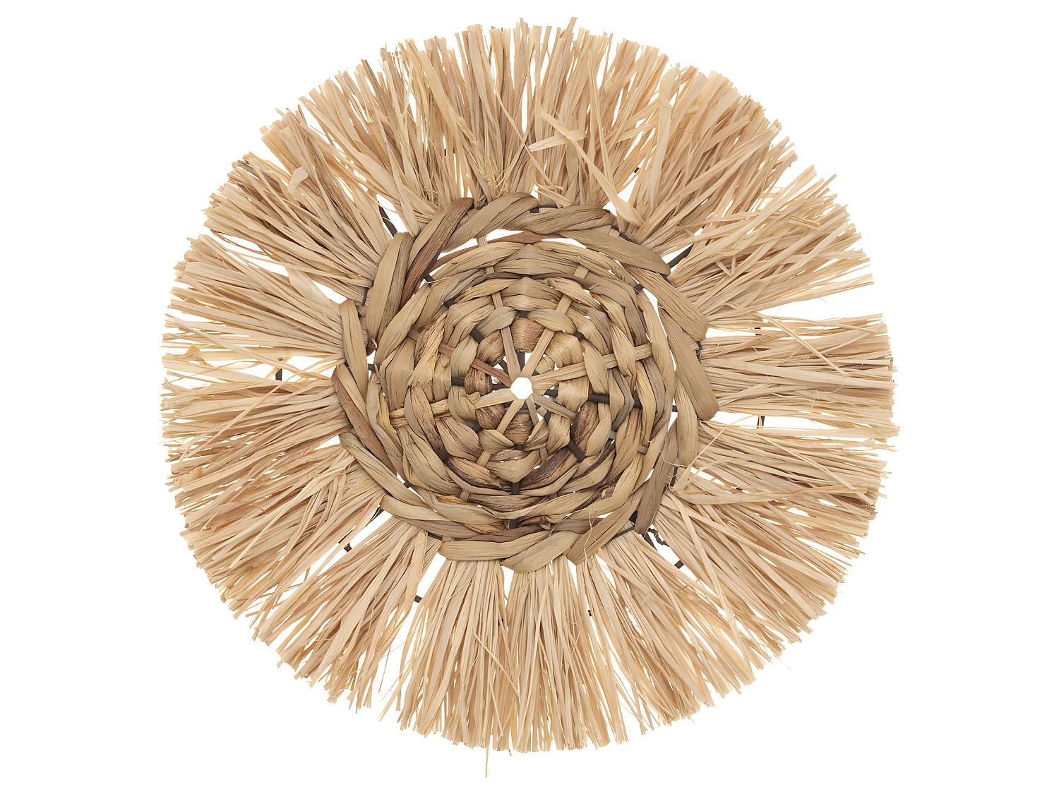 Set de 3 Déco murales en Raphia D 36 D 30 et D 25 cm