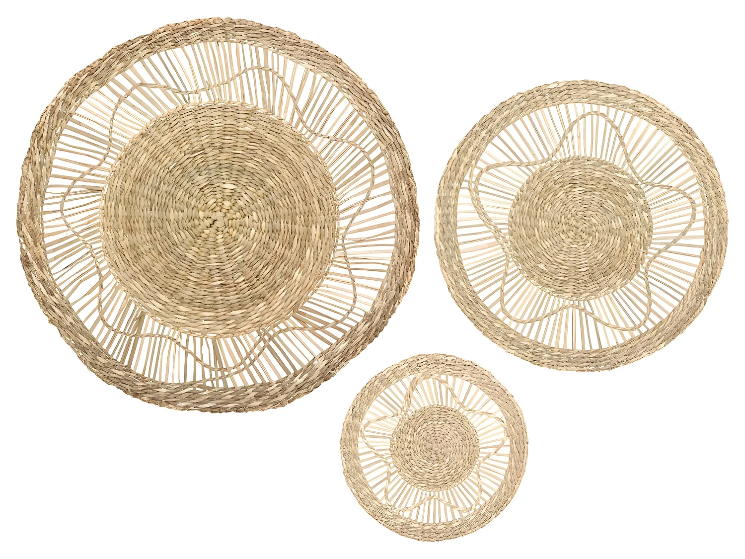 Déco Murale Seagrass - Ø18/28/38 cm - Beige