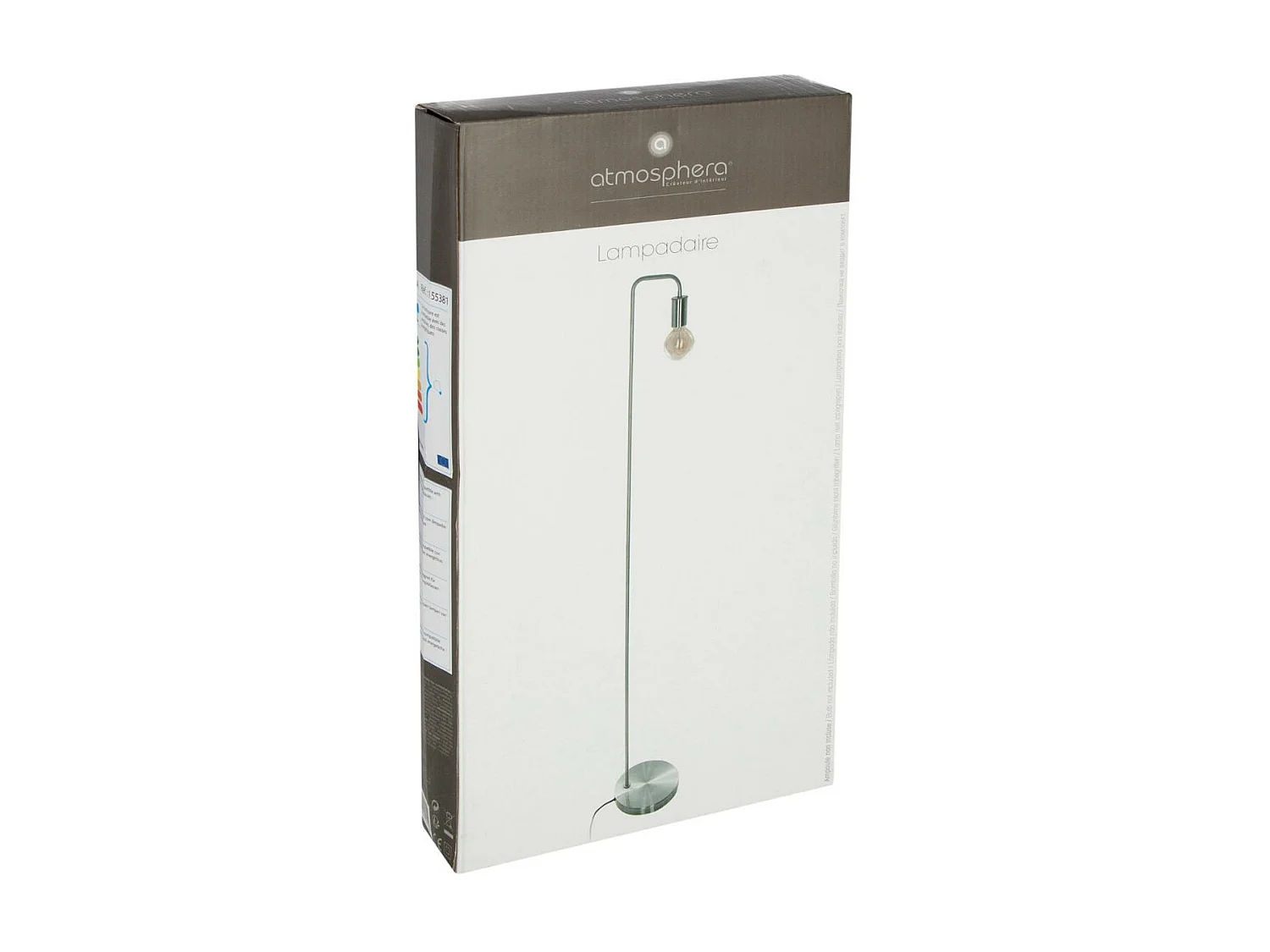 Lampadaire Argent en Métal H 150 cm