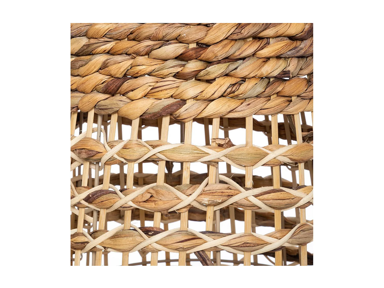 Lampadaire en métal et bois naturel H 118 cm