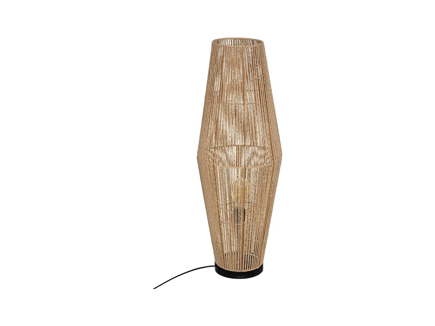Lampadaire Corde Nature H 83 cm